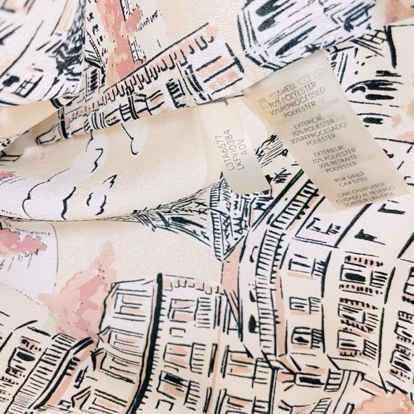 Karl Lagerfield Whimsical Print Collar Pocket Roll-Tab Shirt Dune Pink - L - Picture 9 of 12